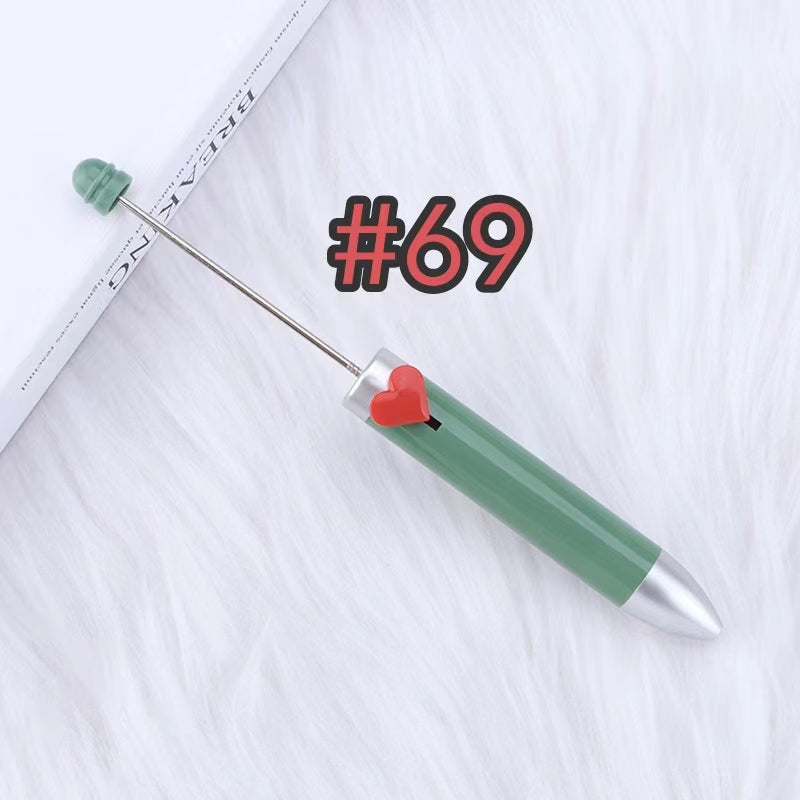 3pcs solid color beadable heartful pens 7different color ink in one pen