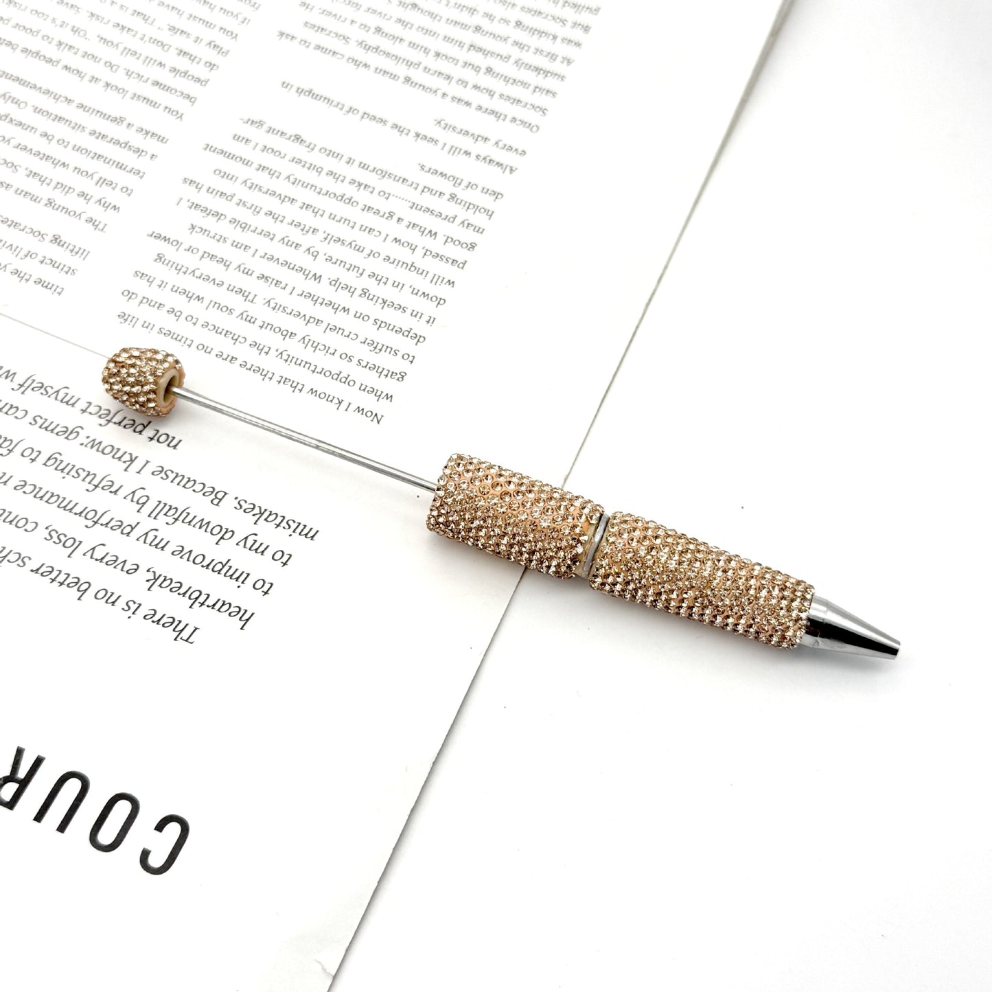 Solid Color Full Diamond Beadable Pens