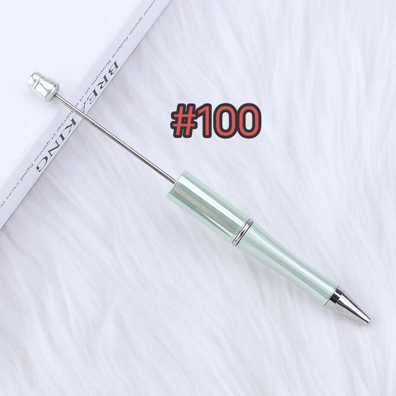 6pcs solid color beadable mentilic pens