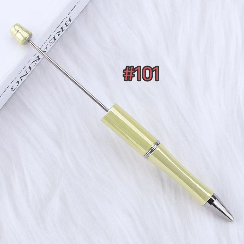 6pcs solid color beadable mentilic pens