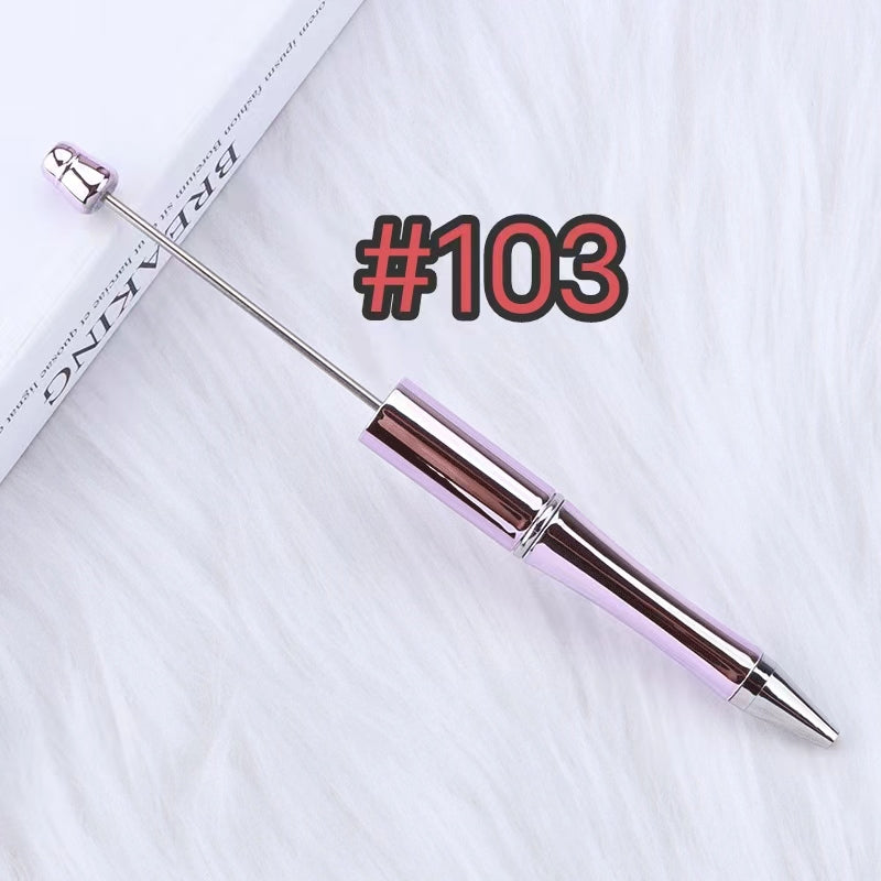 6pcs solid color beadable mentilic pens