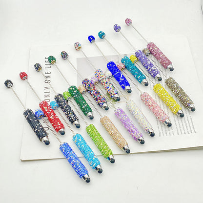 AB Colorful Stylus Full Diamond Beadable Pens