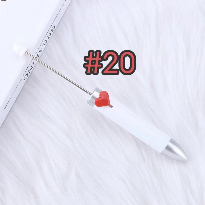 3pcs solid color beadable heartful pens 7different color ink in one pen