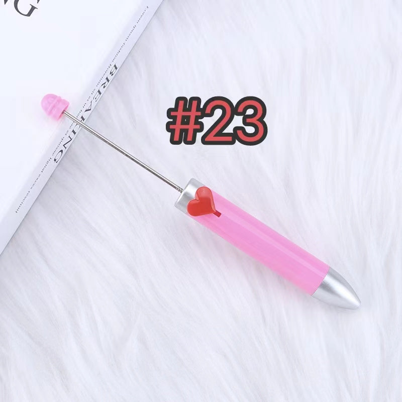 3pcs solid color beadable heartful pens 7different color ink in one pen