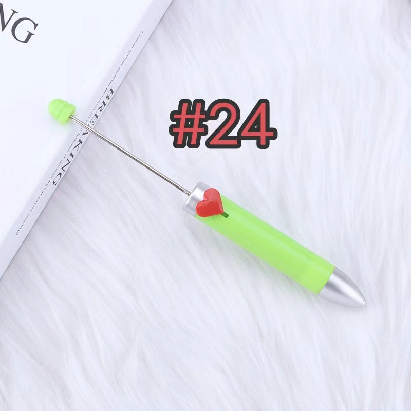 3pcs solid color beadable heartful pens 7different color ink in one pen