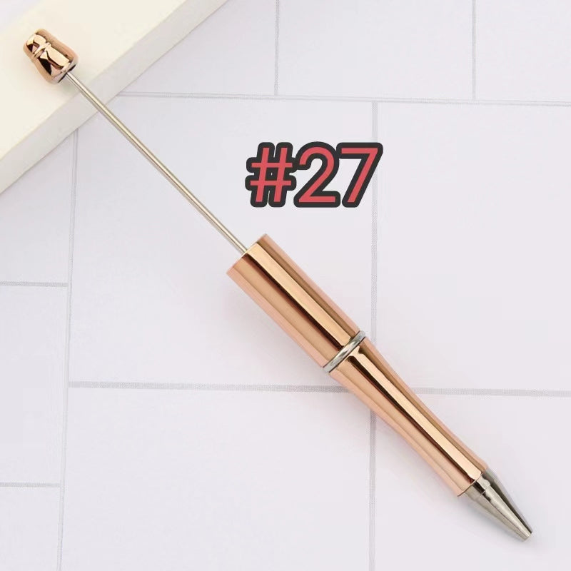 6pcs solid color beadable mentilic pens