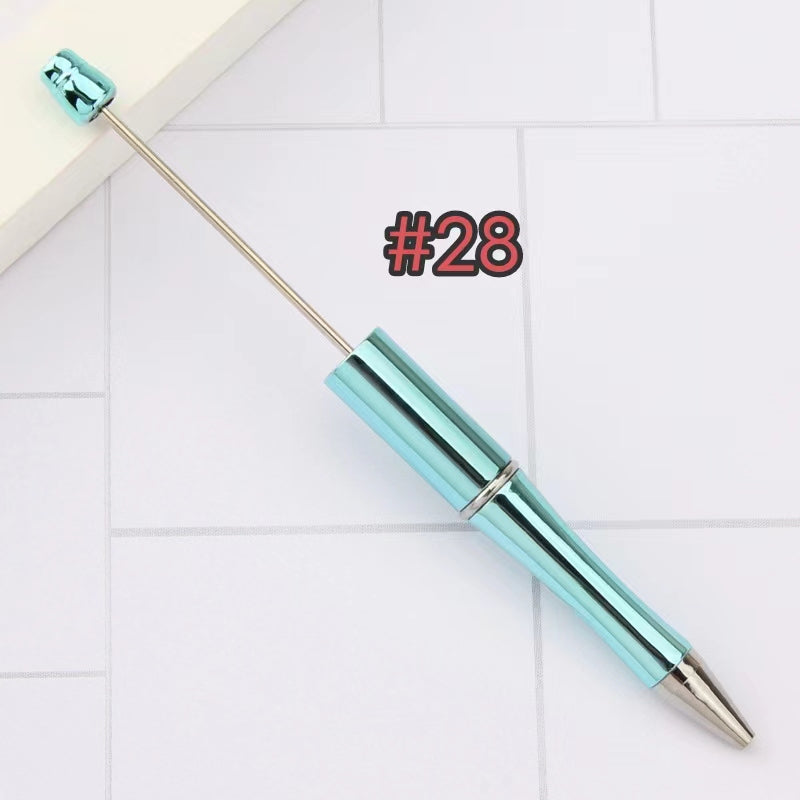 6pcs solid color beadable mentilic pens