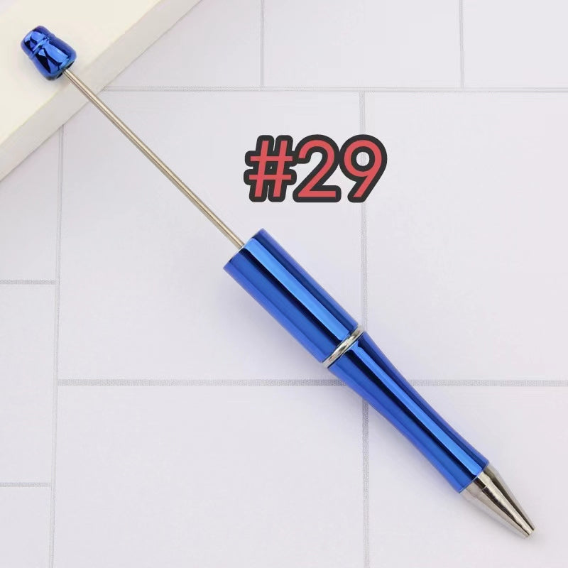 6pcs solid color beadable mentilic pens