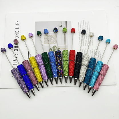 Solid Color Full Diamond Beadable Pens
