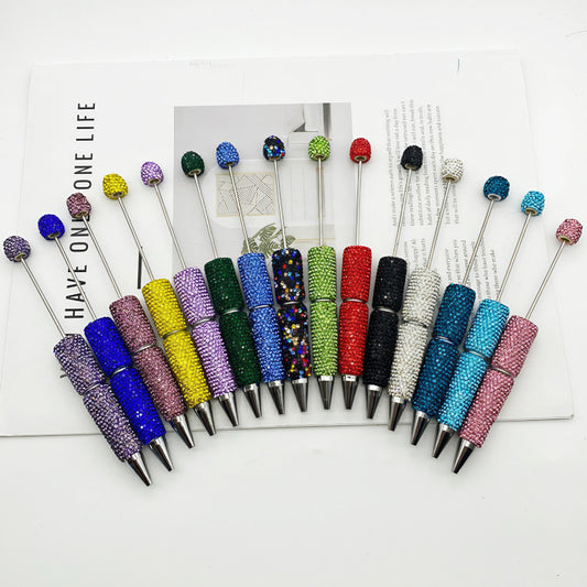Solid Color Full Diamond Beadable Pens
