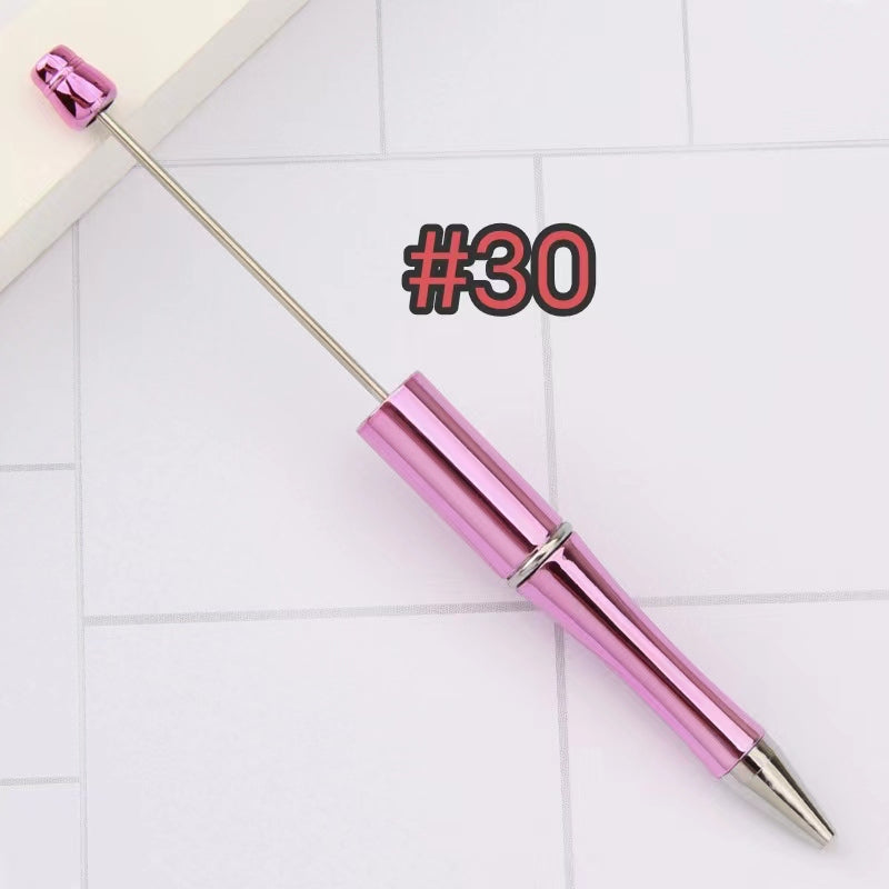 6pcs solid color beadable mentilic pens