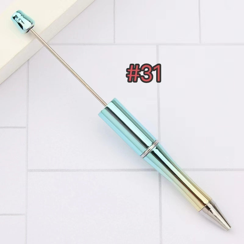 6pcs solid color beadable mentilic pens