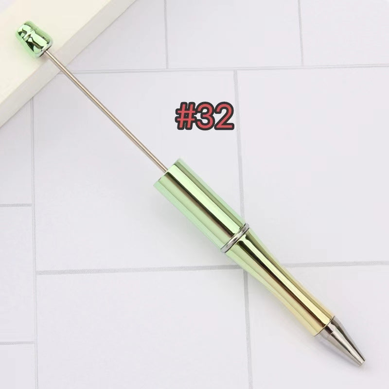 6pcs solid color beadable mentilic pens