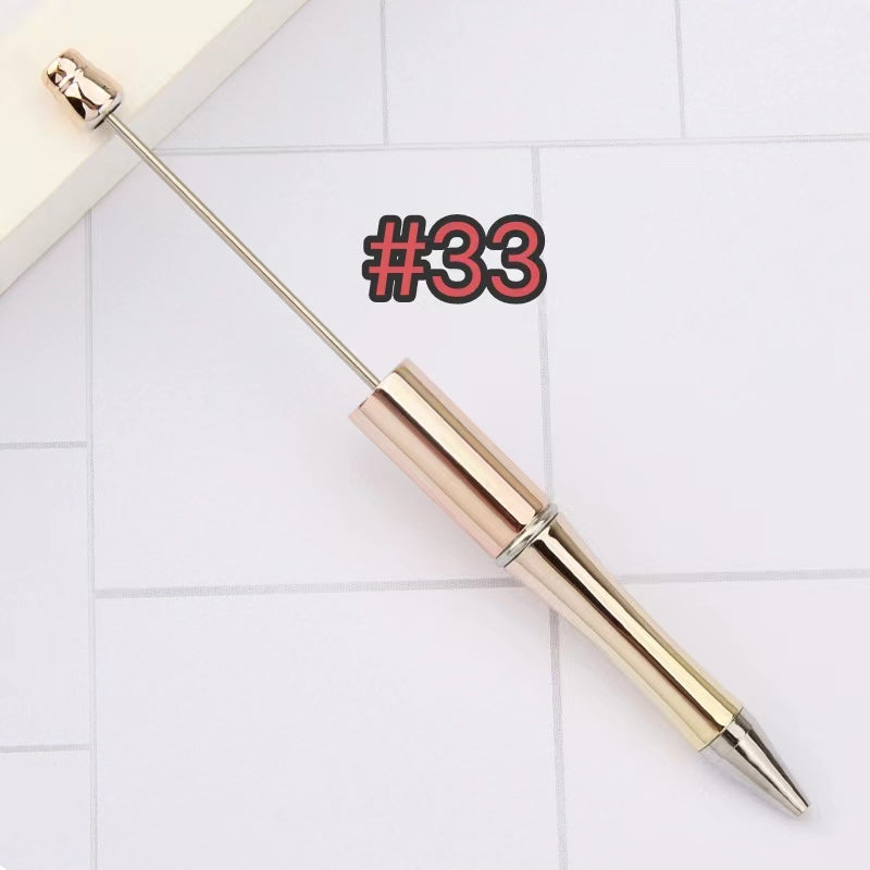 6pcs solid color beadable mentilic pens
