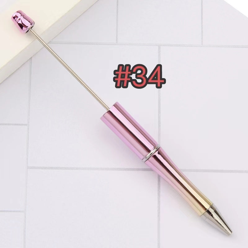 6pcs solid color beadable mentilic pens