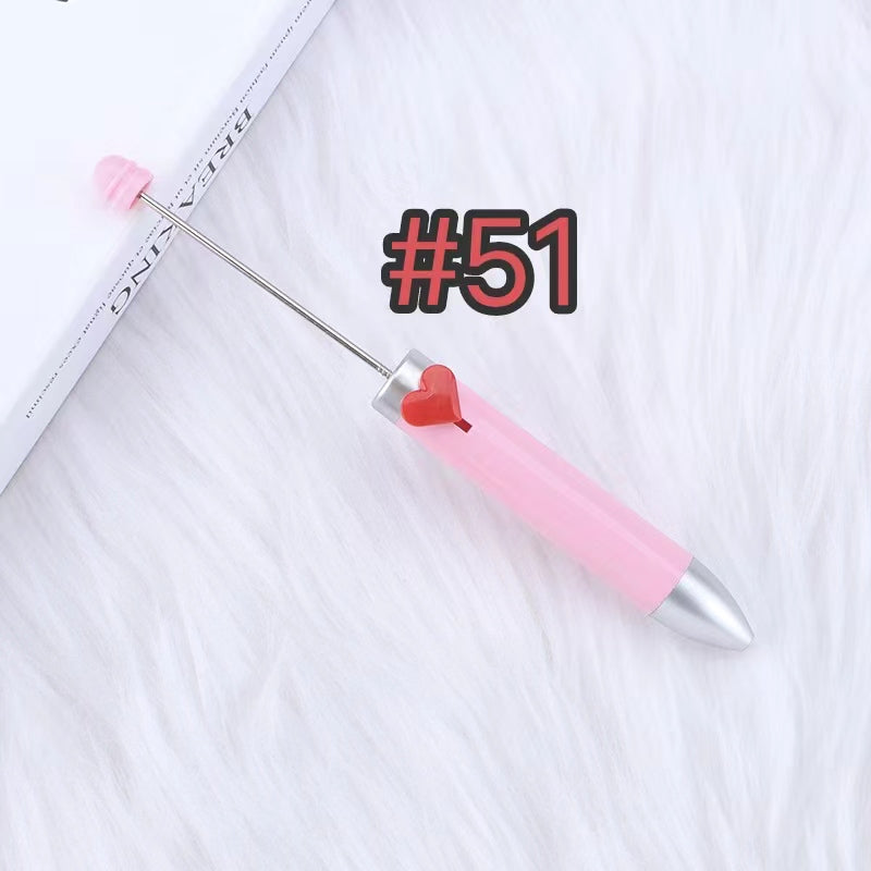 3pcs solid color beadable heartful pens 7different color ink in one pen