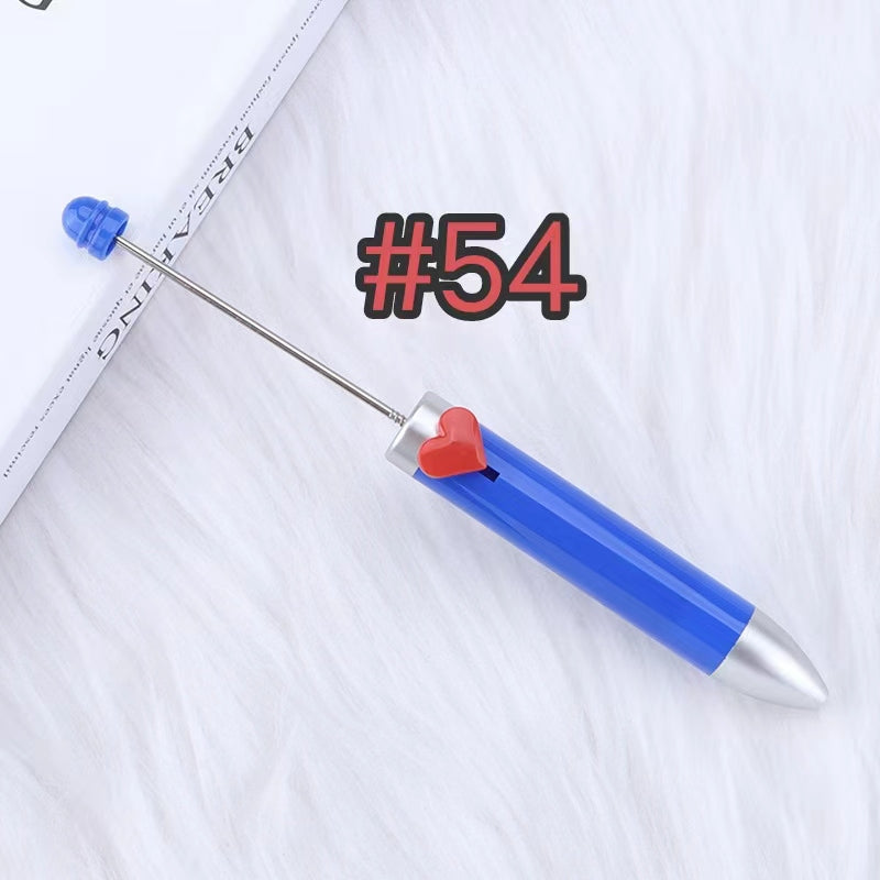 3pcs solid color beadable heartful pens 7different color ink in one pen