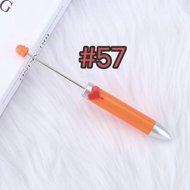 3pcs solid color beadable heartful pens 7different color ink in one pen