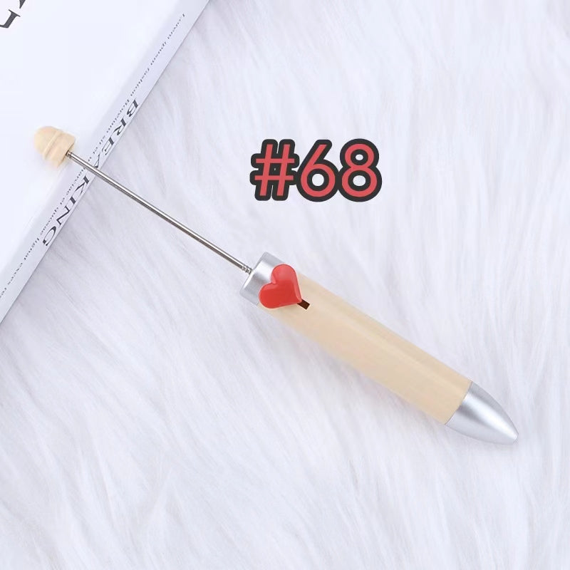 3pcs solid color beadable heartful pens 7different color ink in one pen