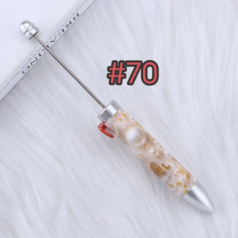 3pcs solid color beadable heartful pens 7different color ink in one pen