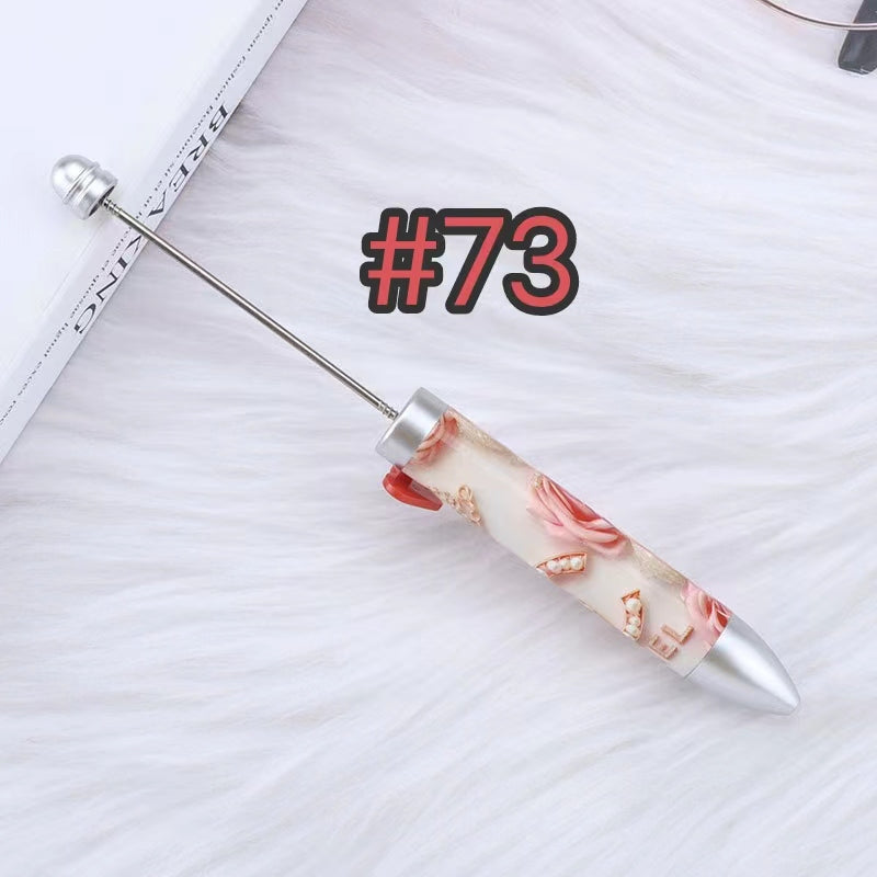 3pcs solid color beadable heartful pens 7different color ink in one pen