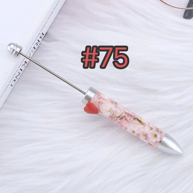 3pcs solid color beadable heartful pens 7different color ink in one pen