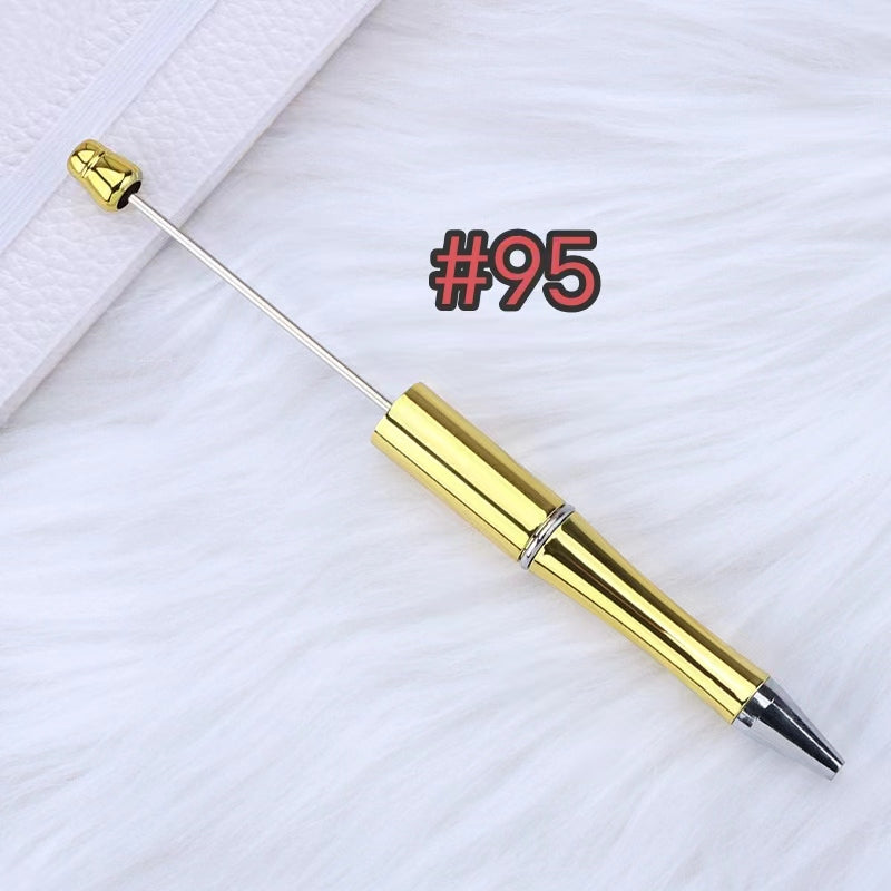 6pcs solid color beadable mentilic pens