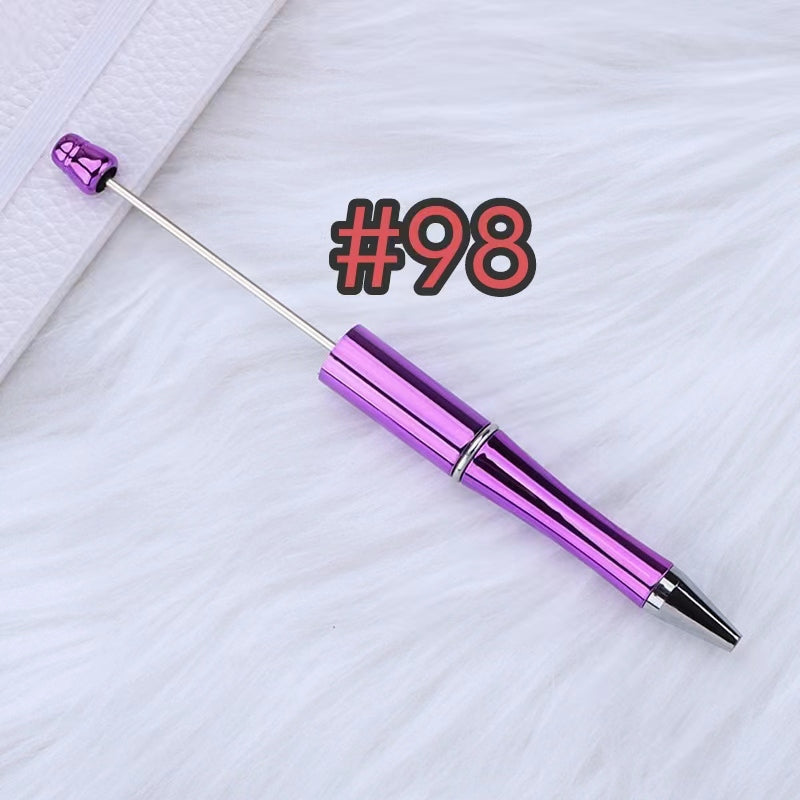 6pcs solid color beadable mentilic pens