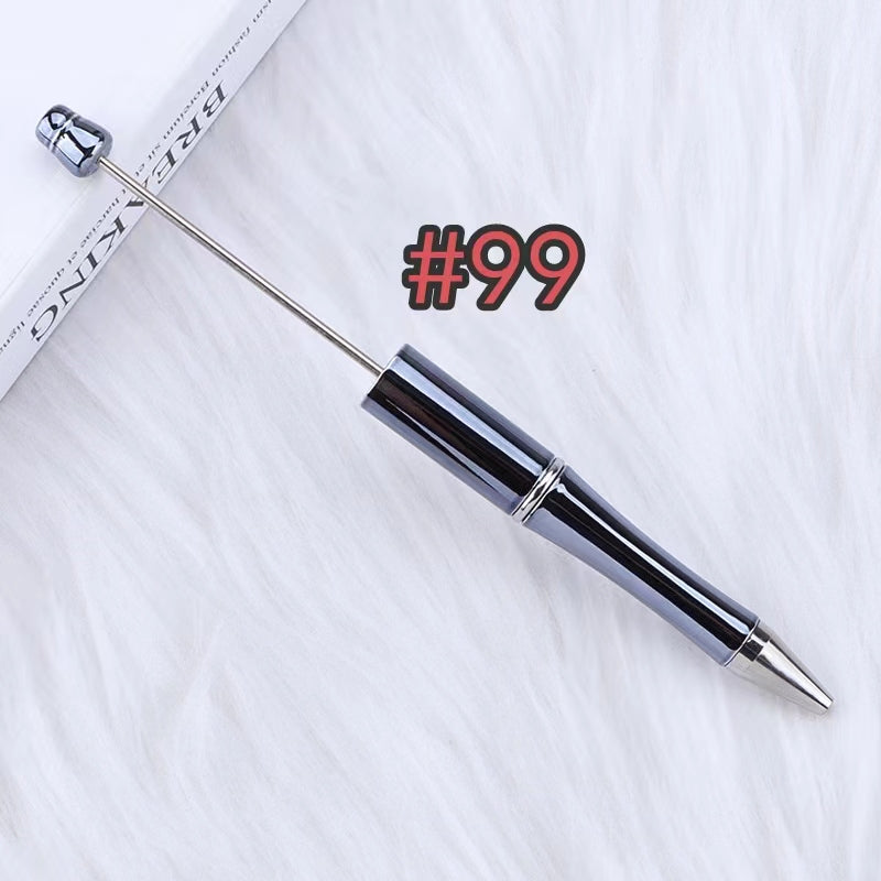 6pcs solid color beadable mentilic pens
