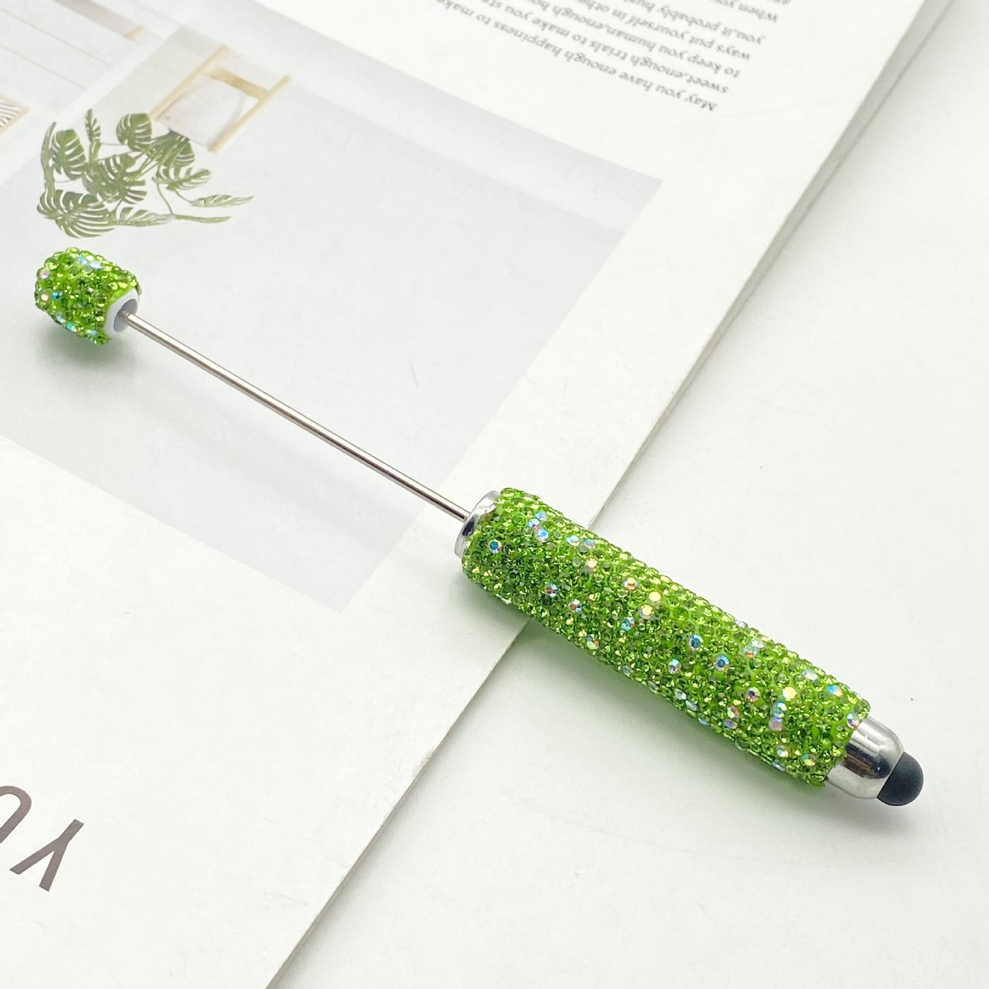 AB Colorful Stylus Full Diamond Beadable Pens