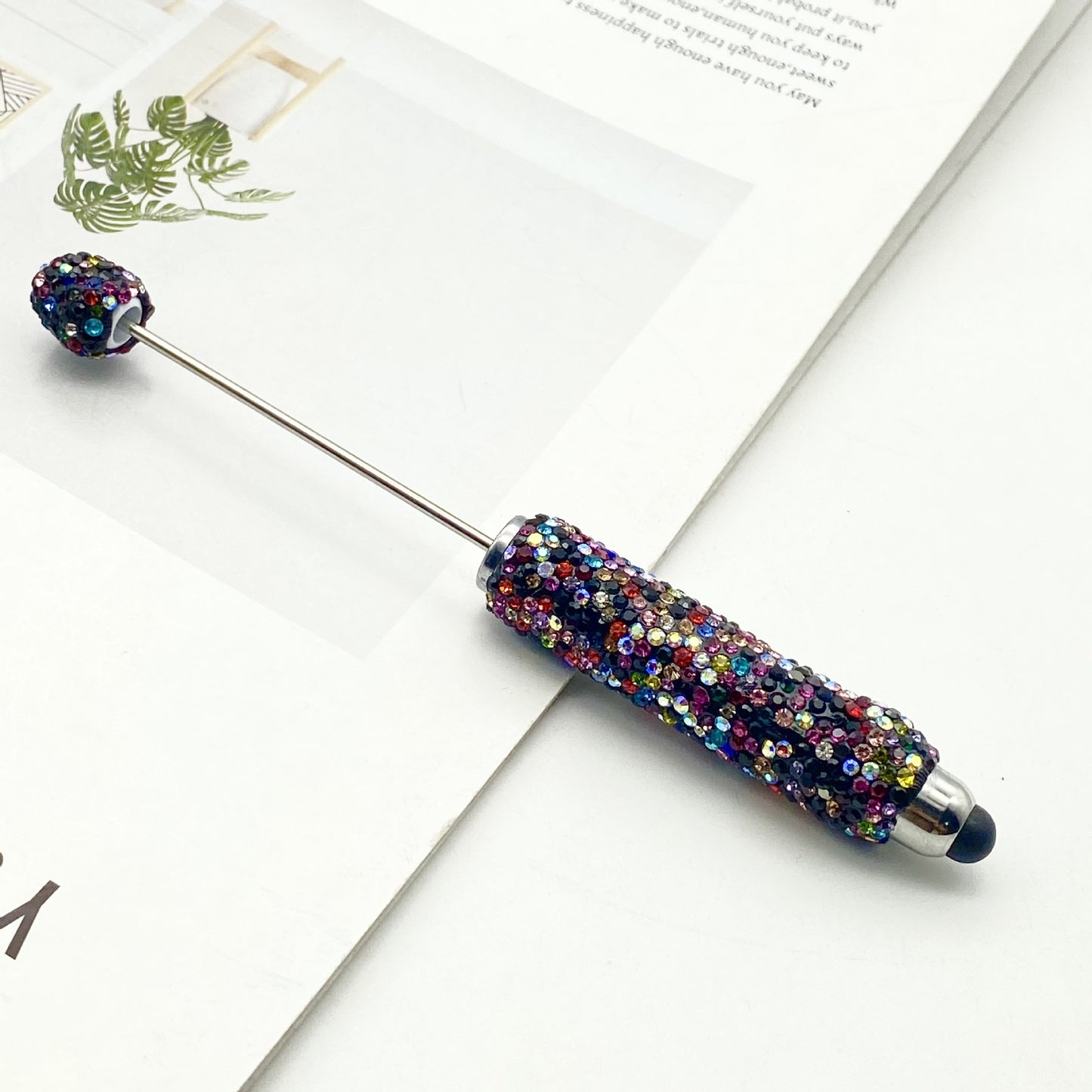 AB Colorful Stylus Full Diamond Beadable Pens
