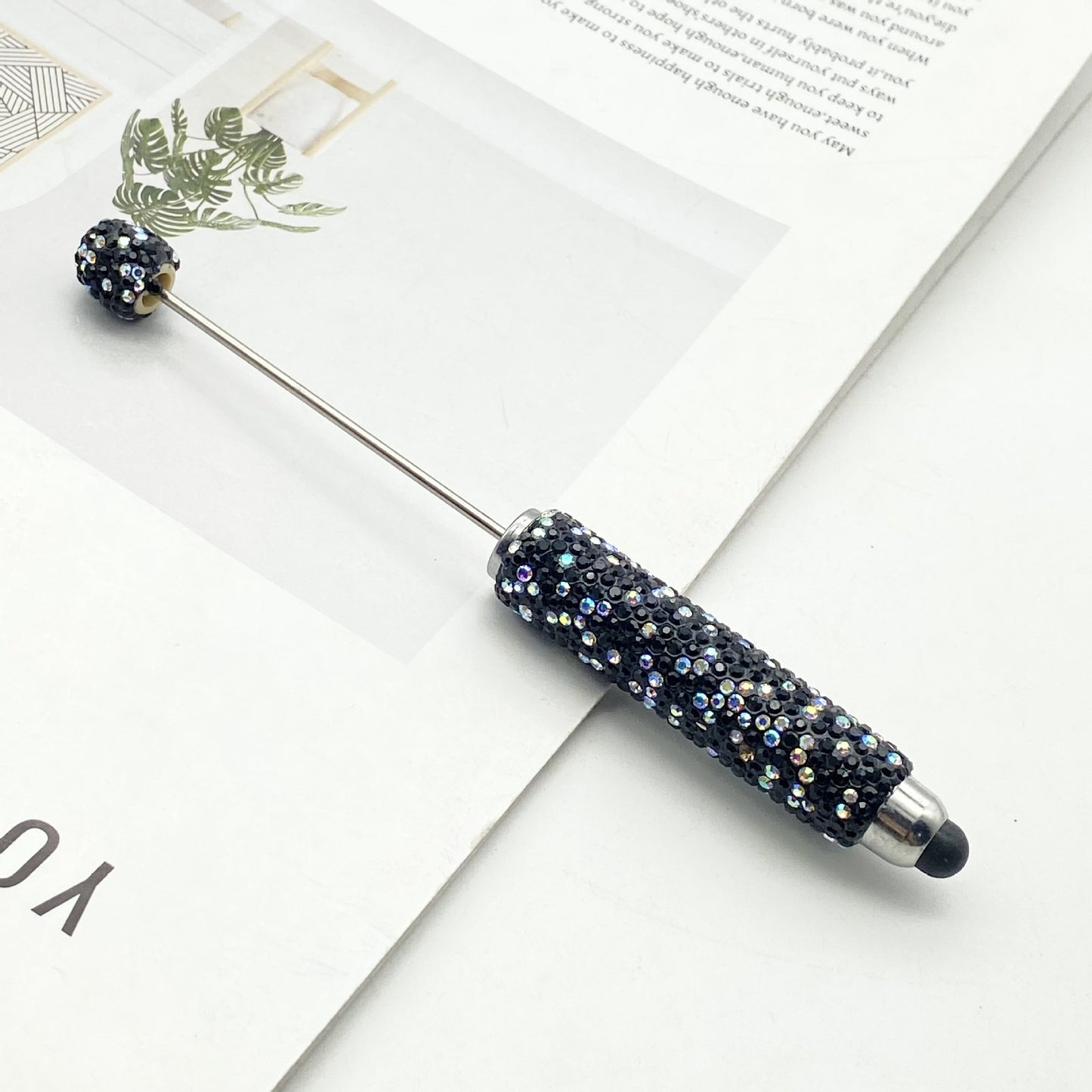 AB Colorful Stylus Full Diamond Beadable Pens