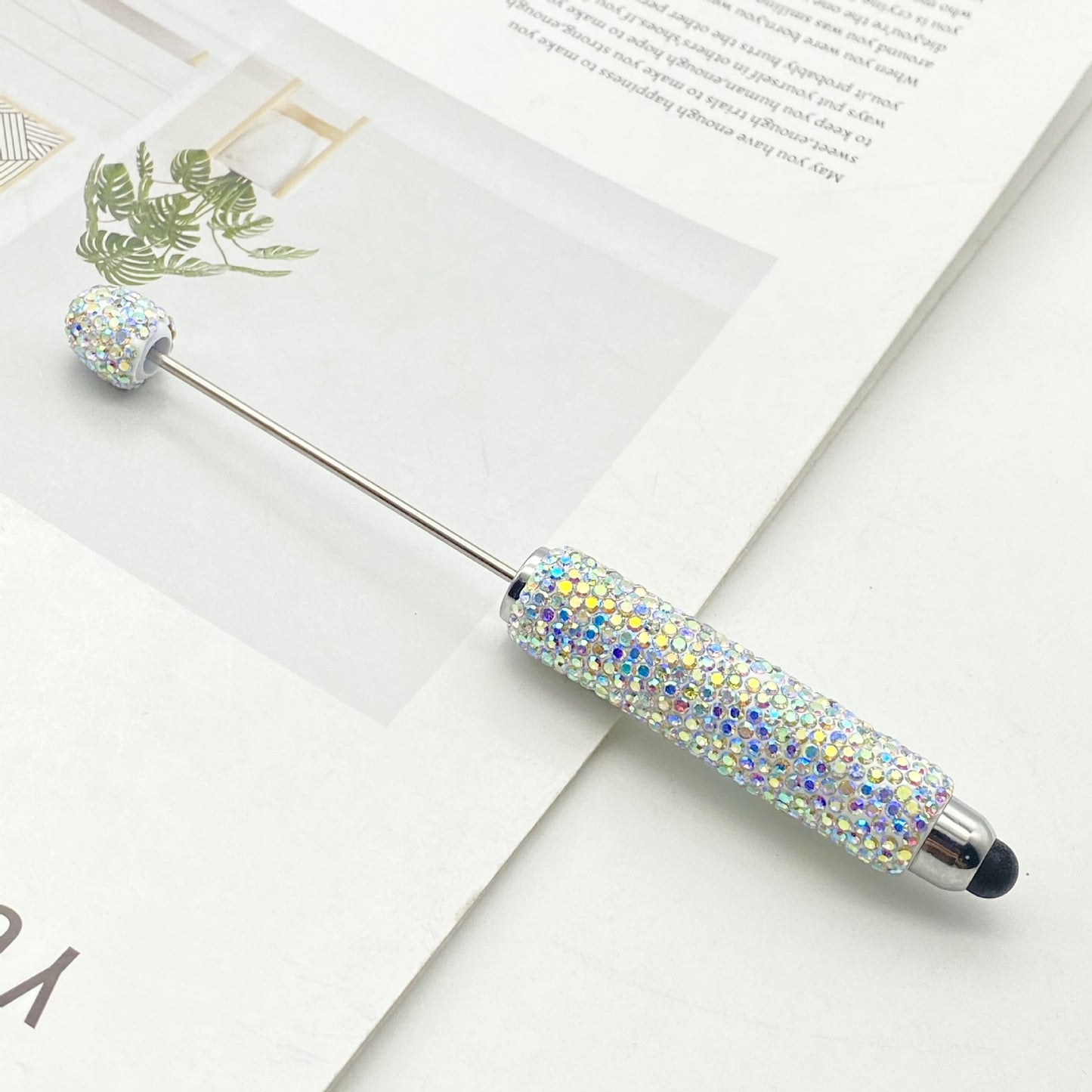 AB Colorful Stylus Full Diamond Beadable Pens