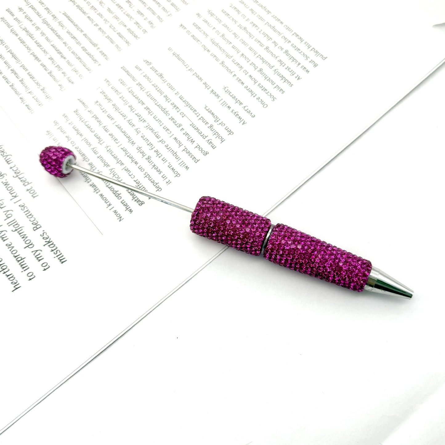 Solid Color Full Diamond Beadable Pens