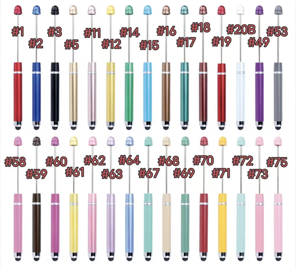 3pcs plastic solid color ipad beadable pens