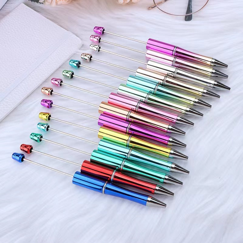 6pcs solid color beadable mentilic pens