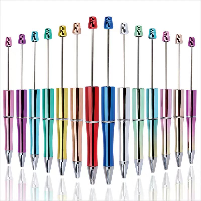 6pcs solid color beadable mentilic pens